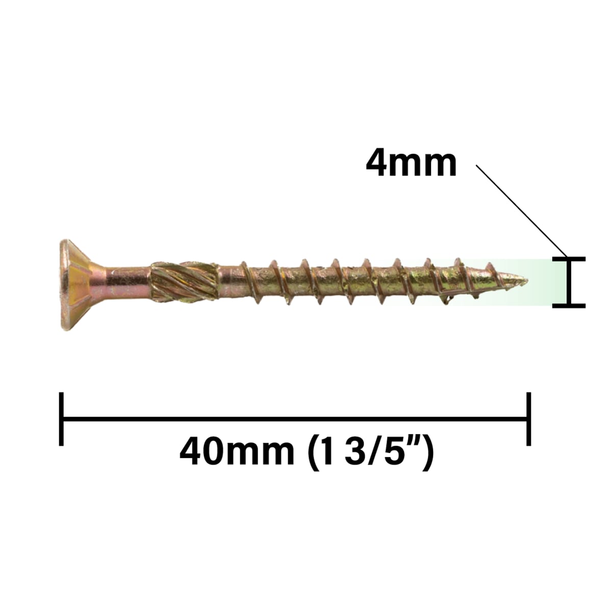 Rikä MPSRX012 4.0 x 40mm RX High Performance CSK Pozi Multi Purpose Screw 1200pk